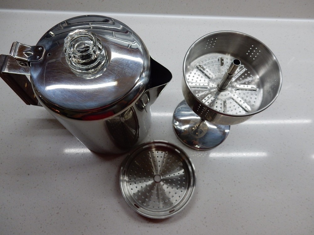 Stainless Steel Stovetop Percolator, 9 Cup
