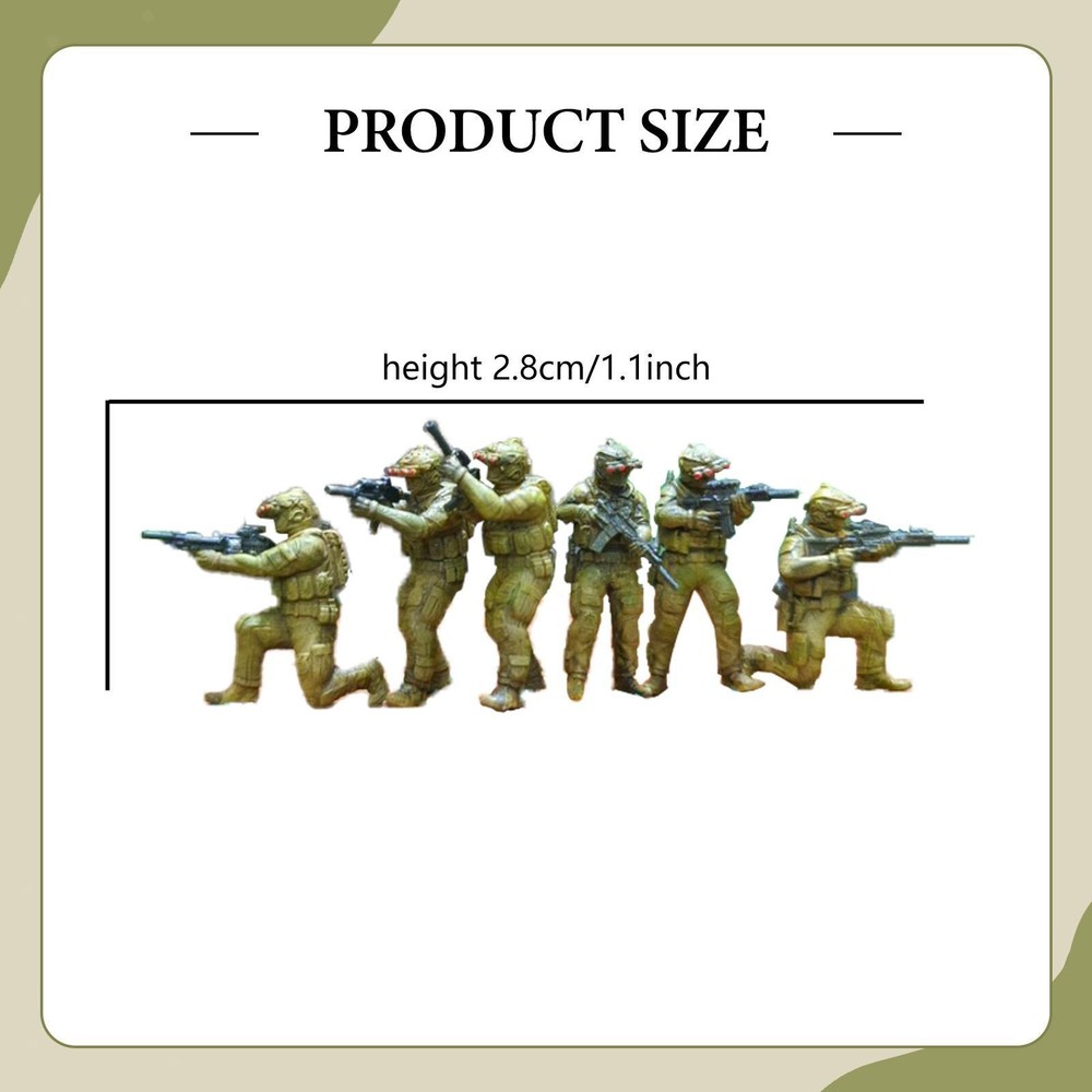 6Pcs 1:64 Scale Miniature Figures Micro Landscape Decor Tiny Photography Props