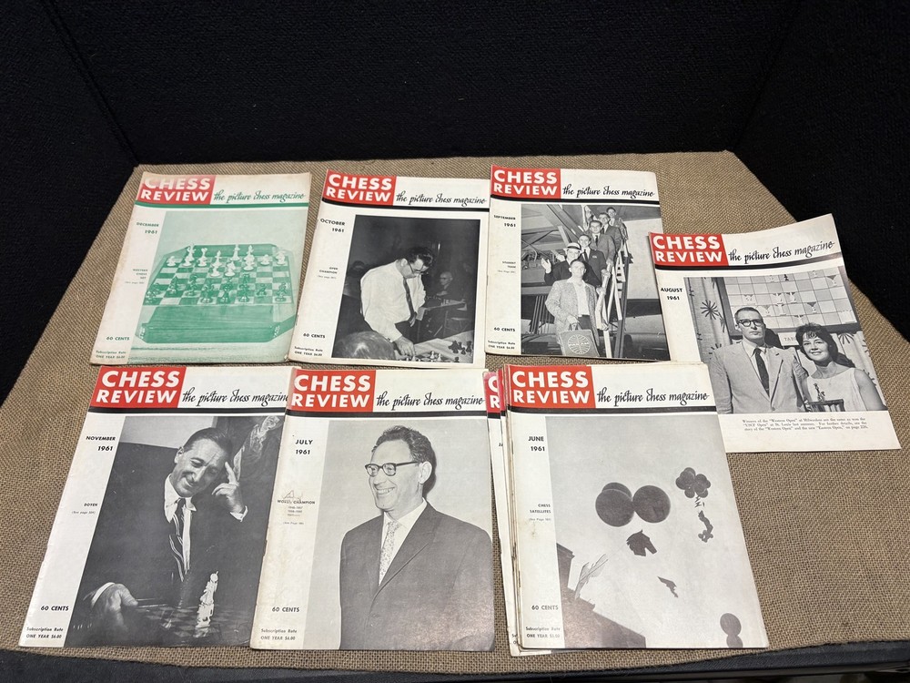 1961 Chess Review magazine, all 12 issues