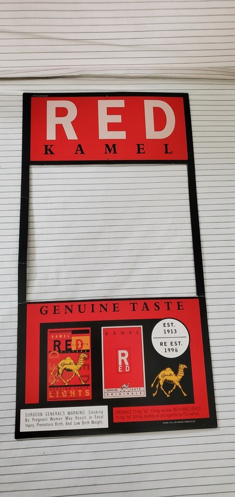 RARE 1996 CAMEL RED KAMEL DANGLER STORE DISPLAY 2 – SIDED DISPLAY NEVER USED