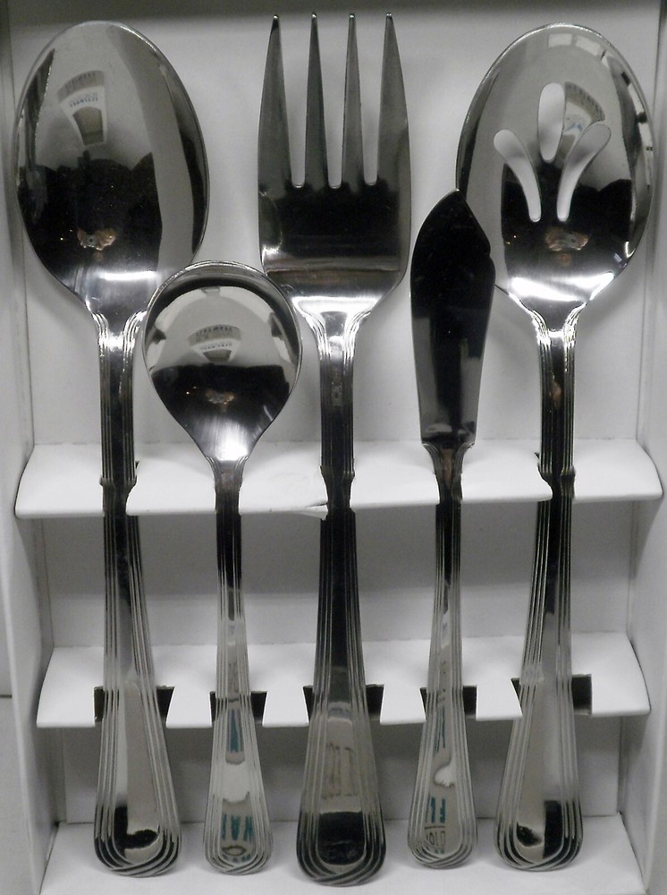 Epicure Essentials 5 Piece Hostess Set Stainless Steel Flatware Salida