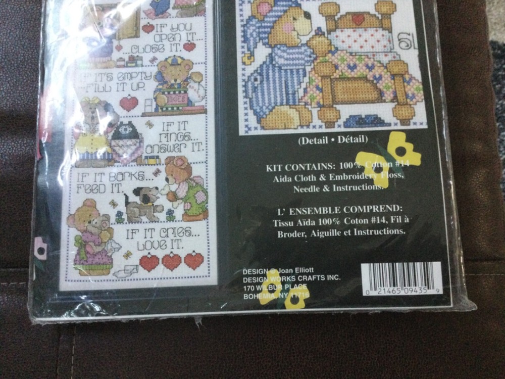Design Works Unopened Crosstitch House Rules Teddy Bear