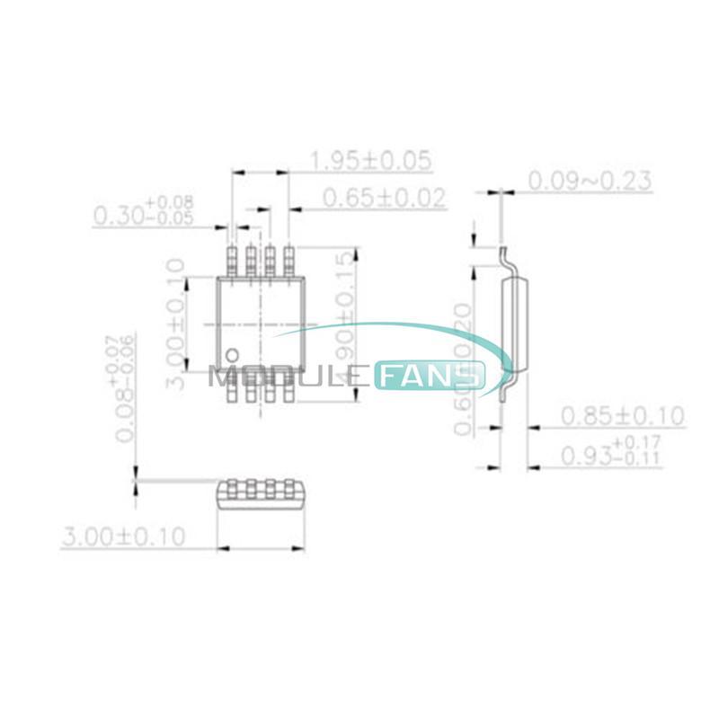 MSOP8 To DIP8 Programmer Adapter Socket MCU Test IC Socket