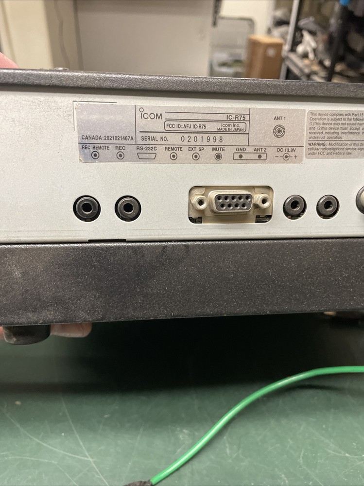 ICOM IC R-75 COMMUNICATIONS RECEIVER OEM Power supply Untested