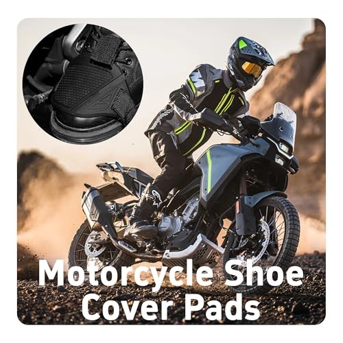 Black Motorcycle Shift Guard, Rubber Boot Protector Pads, Adjustable Shoe 4PCS