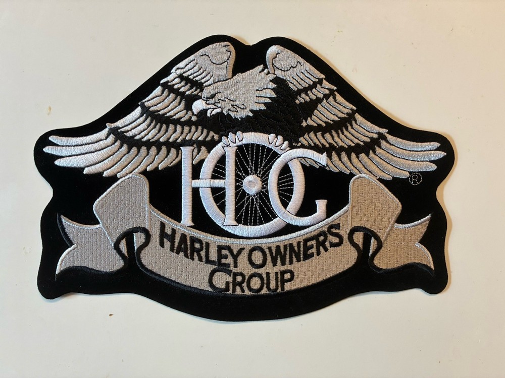 Large 11" Silver Harley Davidson Owners Group Patch HOG Eagle Jacket 2015 Wings