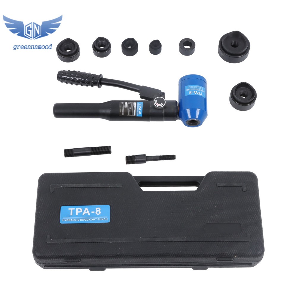1/2"-2" Hydraulic Knockout Hole Punch Driver Kit Electrical Conduit Hole Cutter