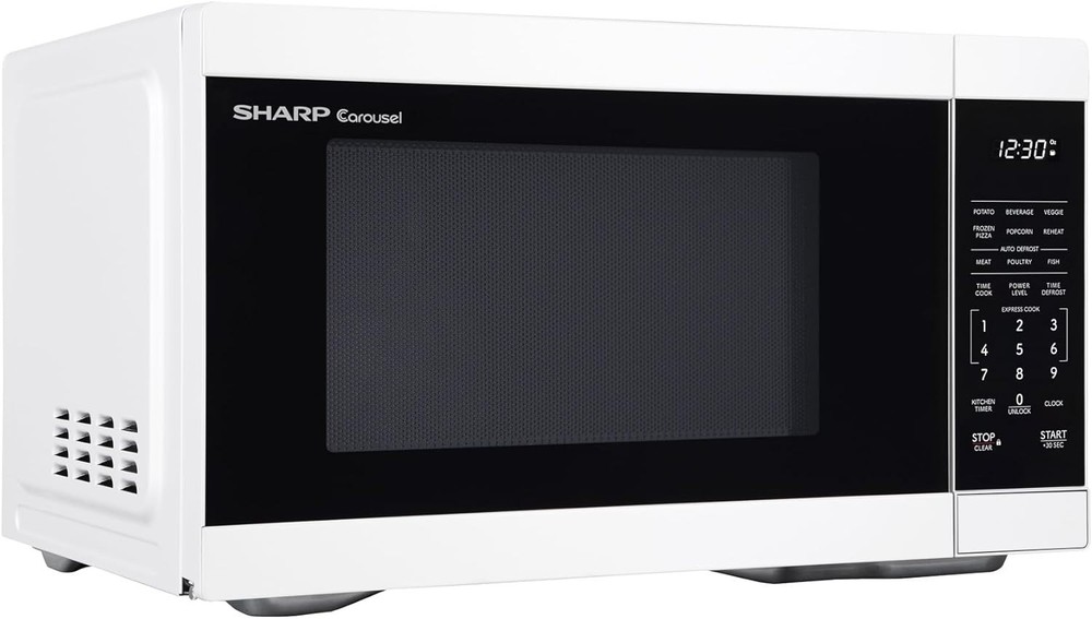 New Design! 1000W Countertop Microwave, White