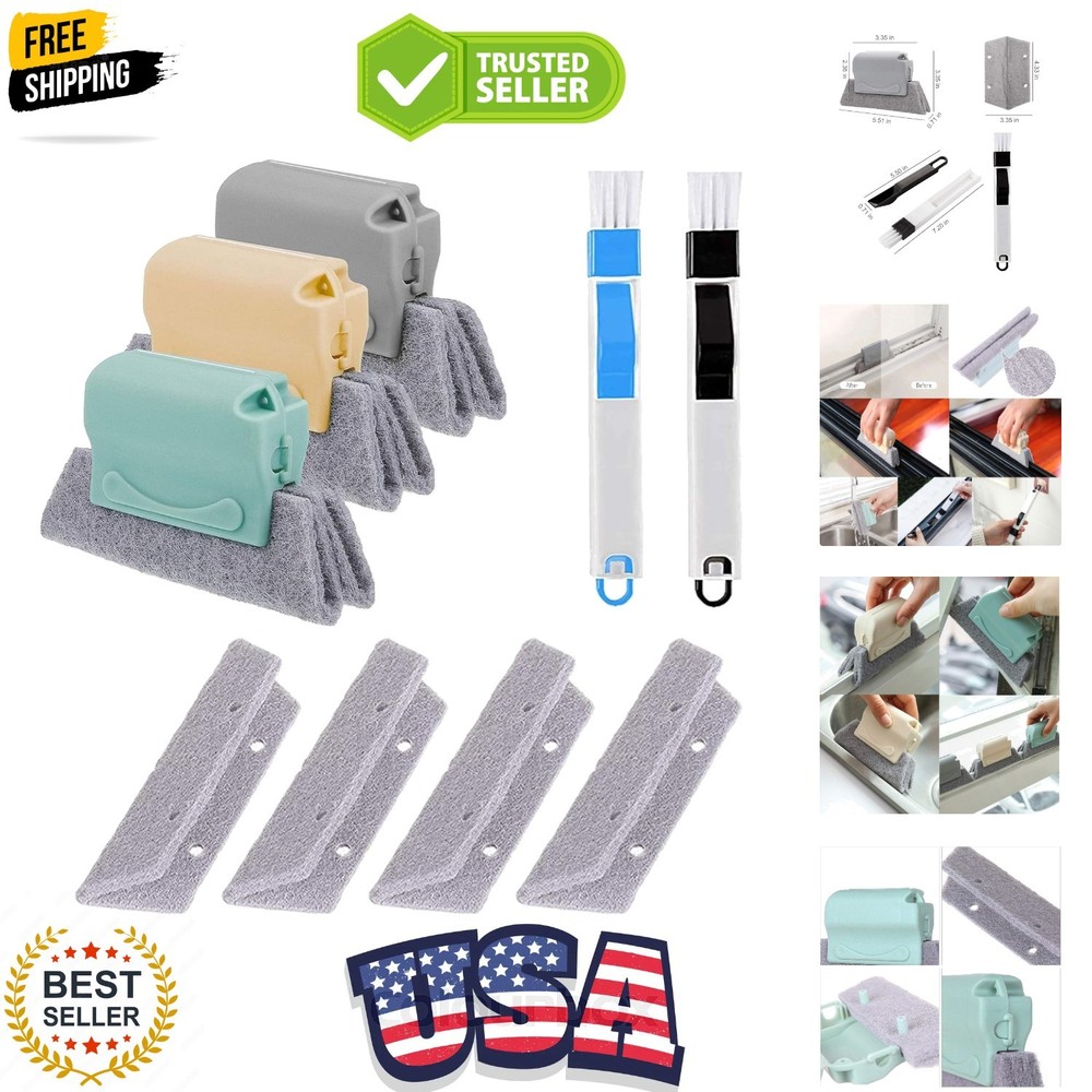 Magic Window Track Cleaner, Window Groove Cleaning Brush Tools Set