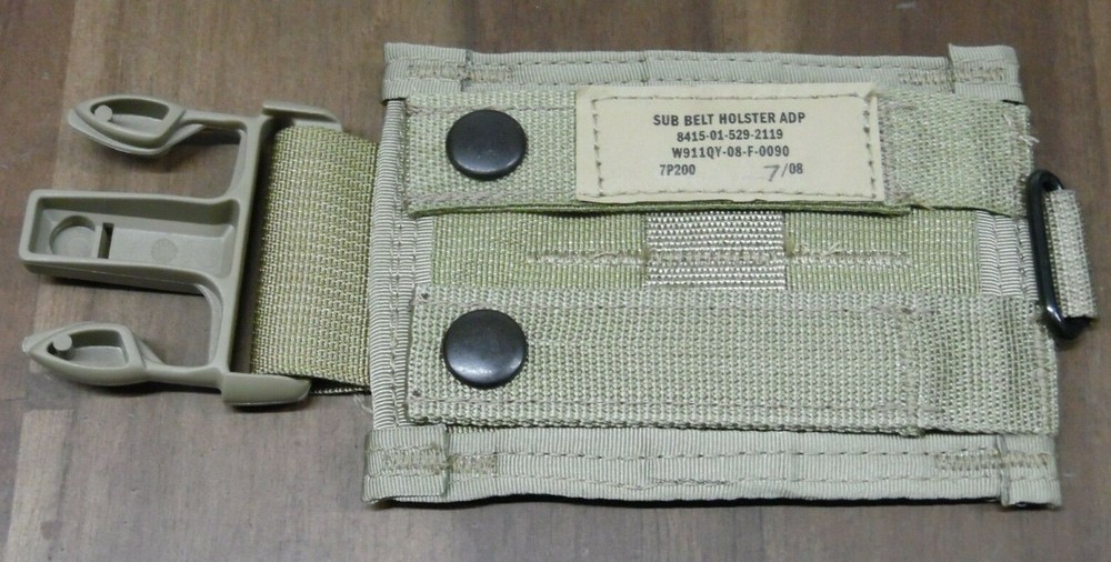 Sub Belt Holster Adapter USGI MOLLE Khaki Resource Center NOS