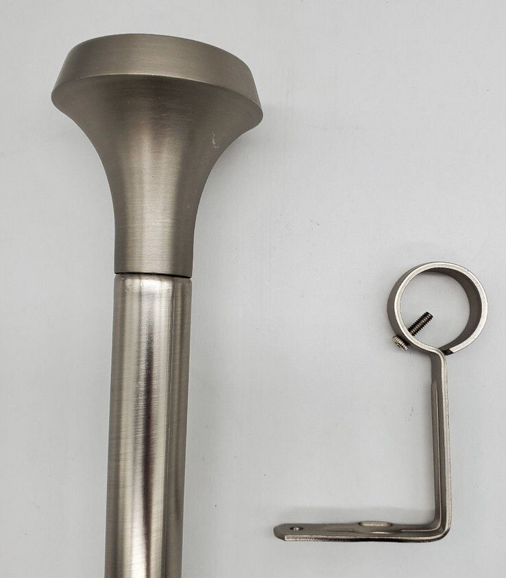 Ella 1" Adjustable Curtain Rod - Nickel, Two Sizes