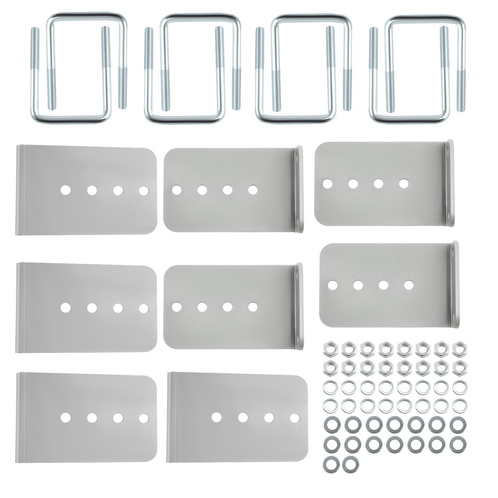 (8) 8" Galvanized L-Type Bunk Bracket Kit for Boat Trailer fits 3x3, Heavy Duty