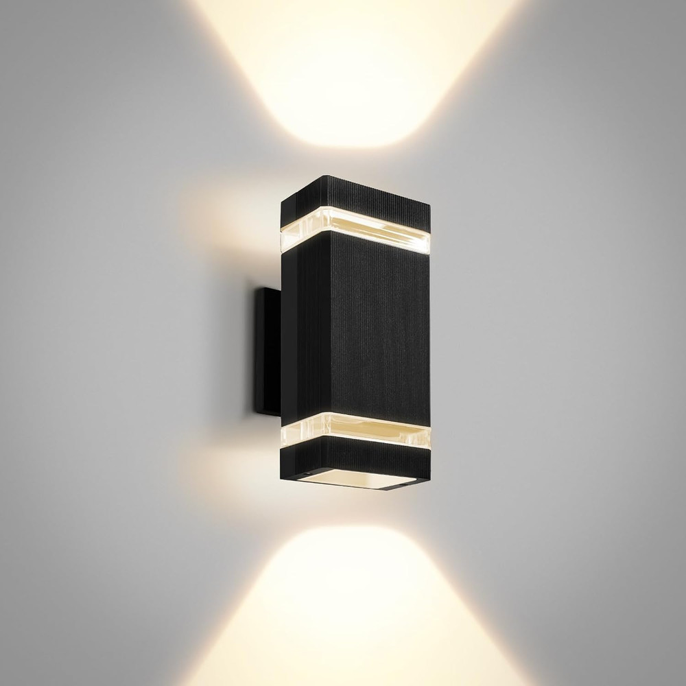 KOSTA Modern Outdoor Wall Light,3000K LED Square Wall Sconce,Waterproof Modern E