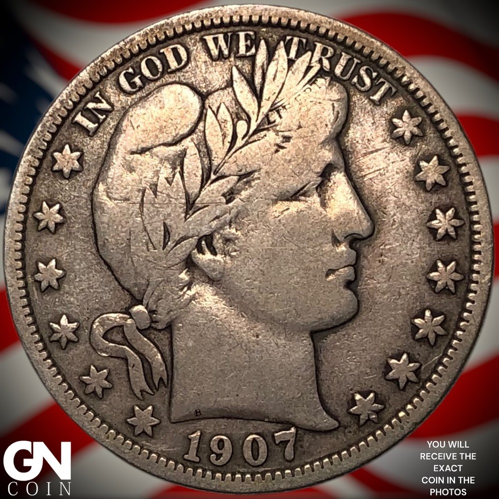 1907 D Barber Half Dollar Y8206