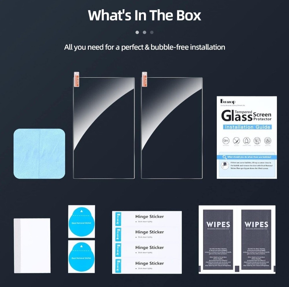 Steam Deck/Steam Deck OLED Tempered Glass Screen Protector, 2 Pack