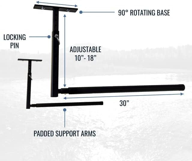 StoreYourBoard Paddleboard Ceiling Storage Rack, Adjustable Garage Mount Hanger
