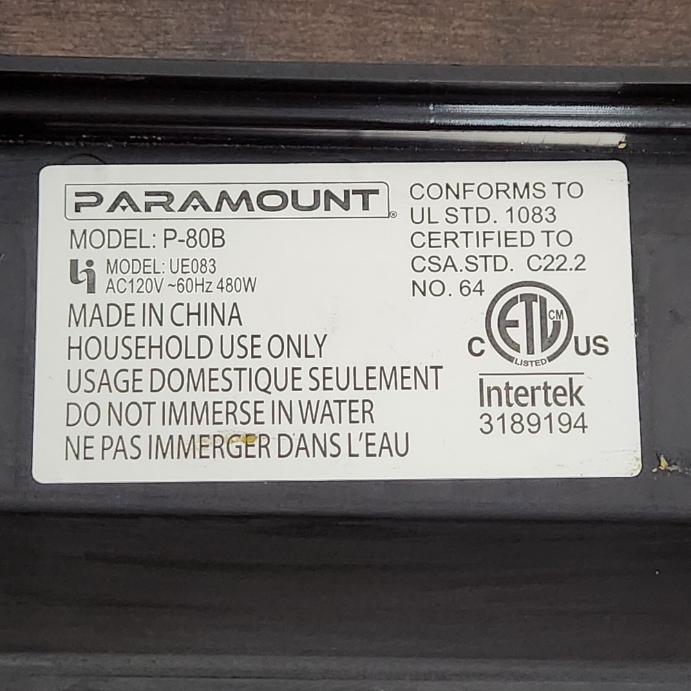 Paramount P-80B Popcorn Machine Window Support Brackets