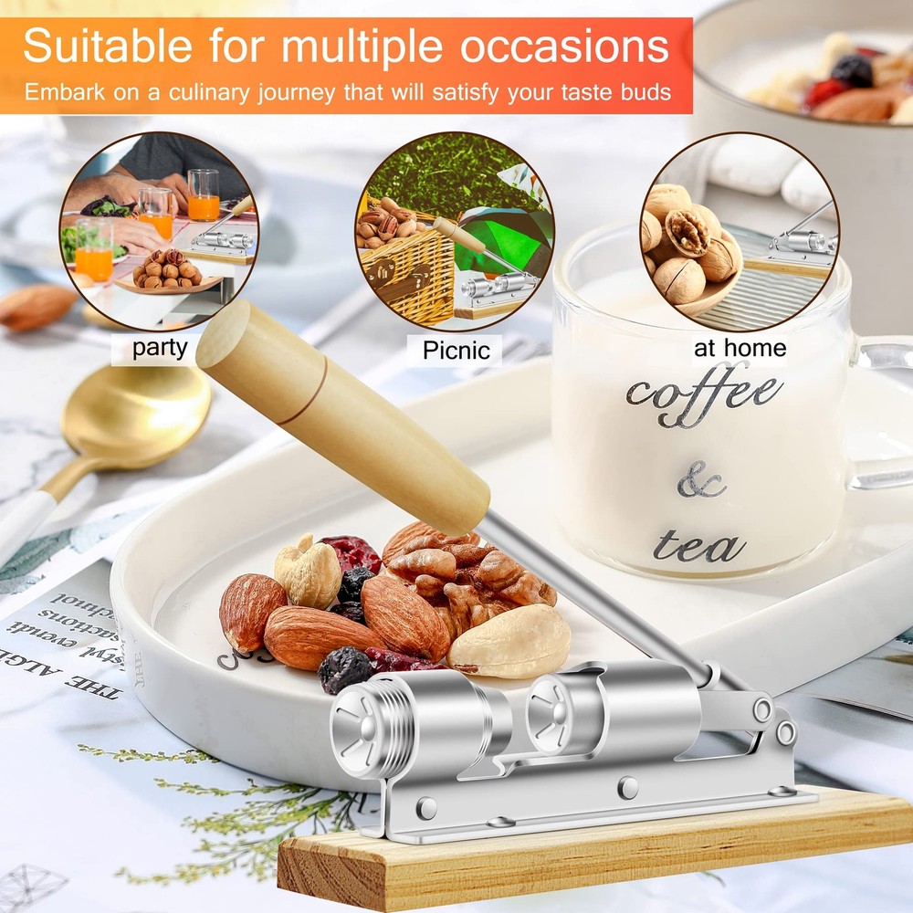 Nut Cracker Machine Splitter Tool Breaker Pecan Sheller Walnut Almond Hand Crank