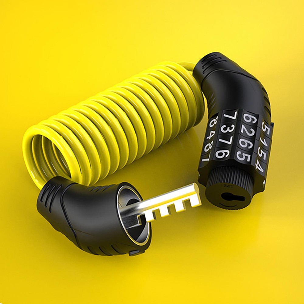 4-Digit Motorcycle Combination Cable Lock Anti-Theft Security Brake Disc Lock US