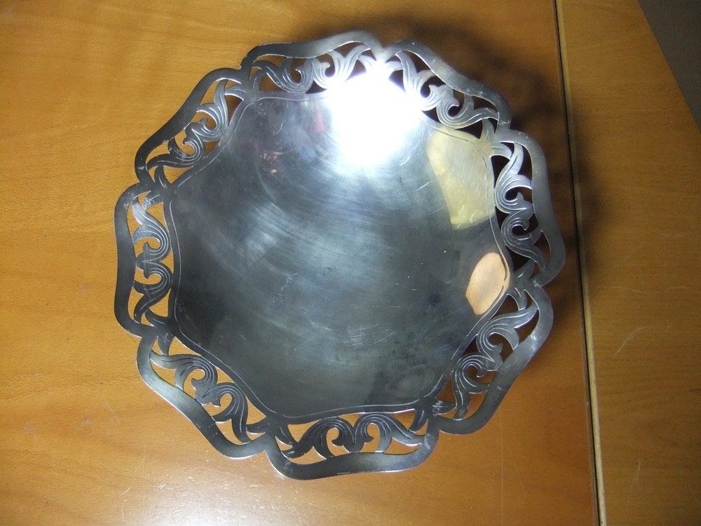 WMF Ikora Silver Plate Bowl with Open Work Border Made in Germany