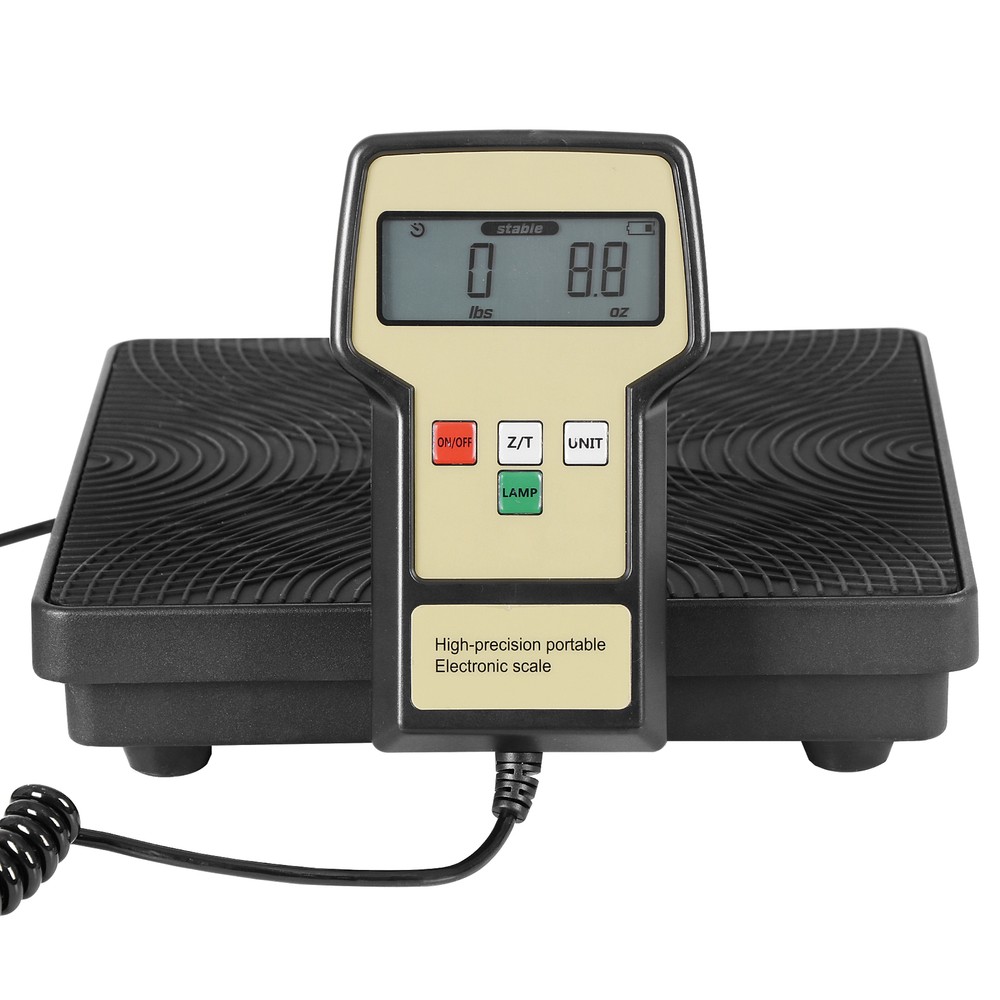 220LBS Electronic Digital Refrigerant Charging Weight Scale with Portable Case