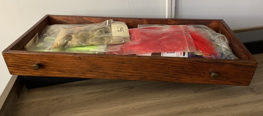 HAND MADE WOOD FLY TYERS CHEST