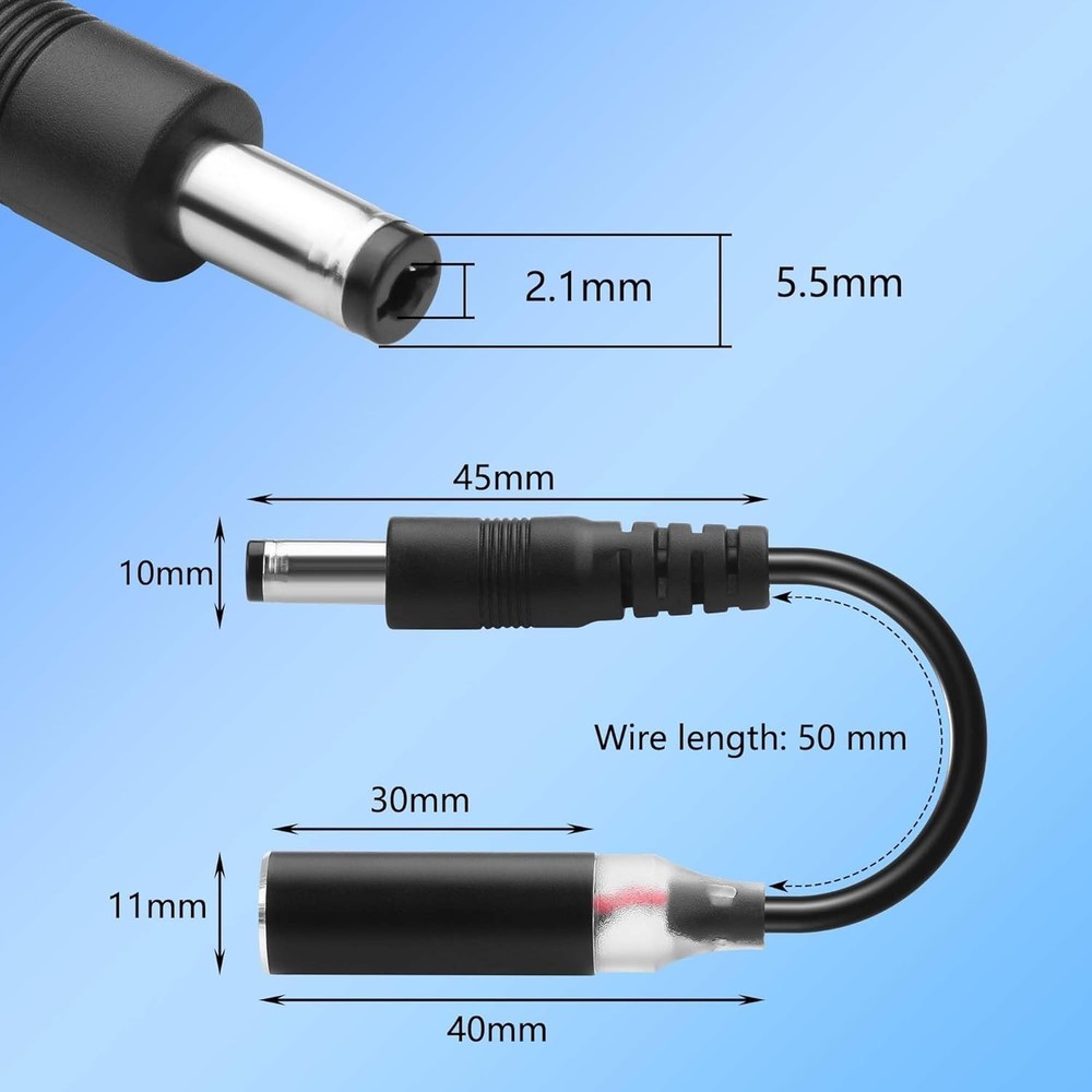 2-Pack 24-Hour Router Rebooter Cable for DC5.5x2.1mm Devices - Automatic Restart