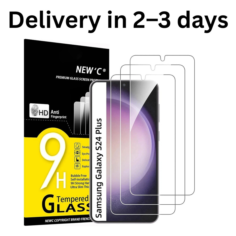 Samsung Galaxy S24 Plus S24+ Screen Protector Tempered Glass Bubble Free 3 Pack