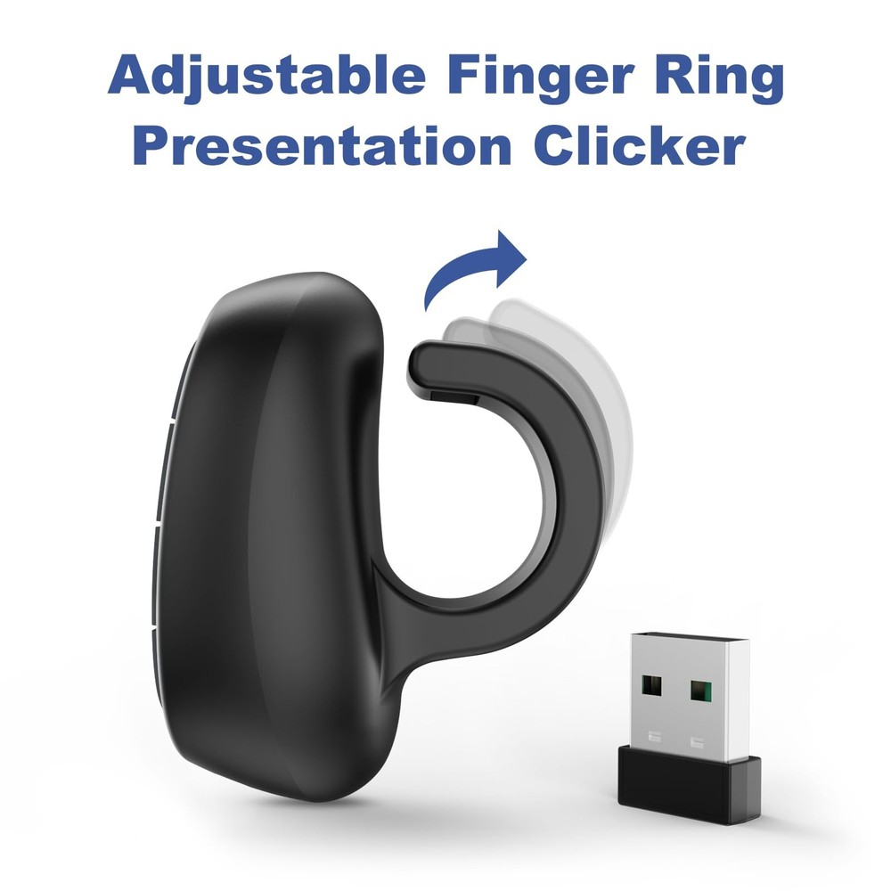 Presentation Clicker PowerPoint Wireless Presenter Remote: Laser Pointer Comp...