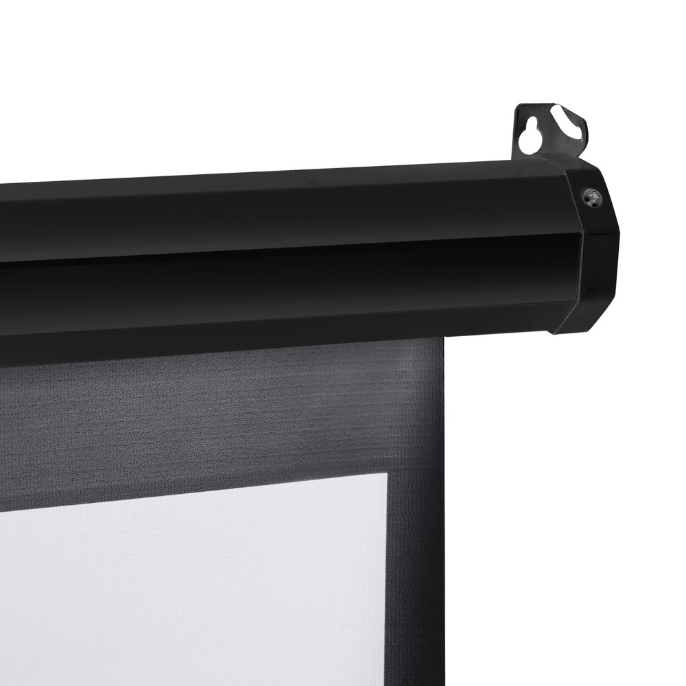 72 Inch Projector Screen Projection Screen Manual Pull Down 4:3 HD Format Black