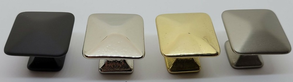 1, 1-1/4" Mission Style Pyramid Head Solid Brass nickel decorative antique rusti
