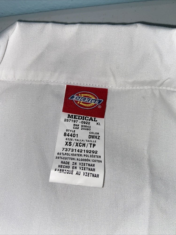 Dickies Scrub XS Lab Coat White Women’s Painter