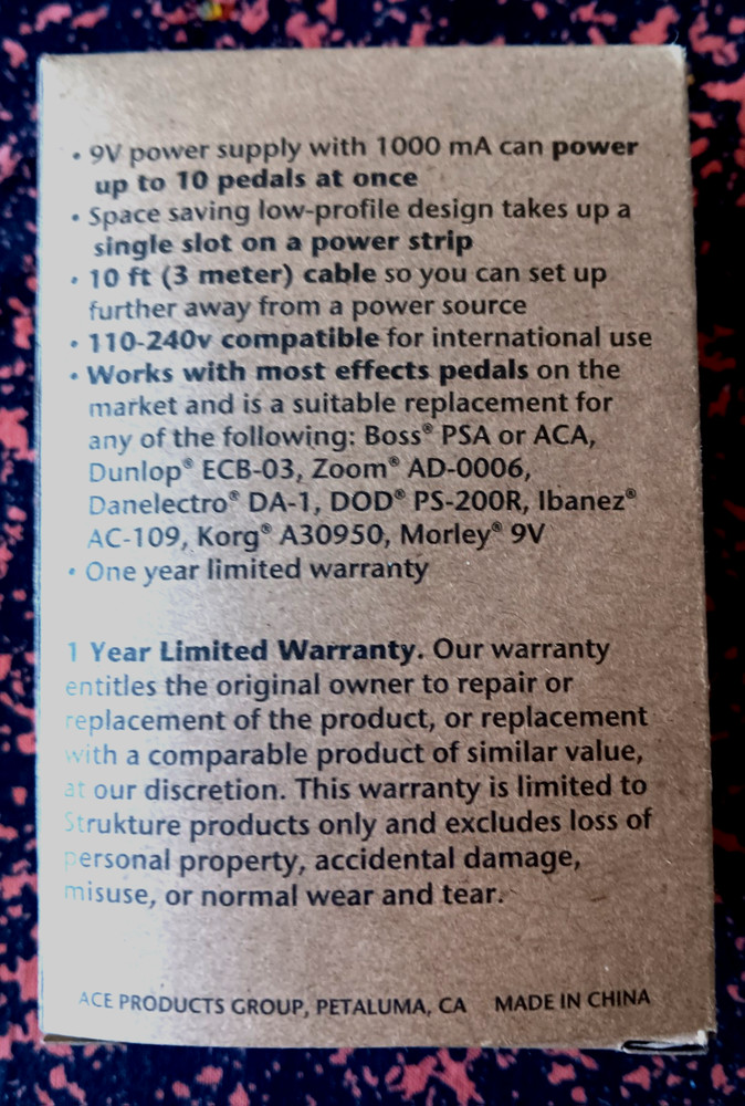 Pig Hog Pig Power 9V DC 1000mA Power Supply