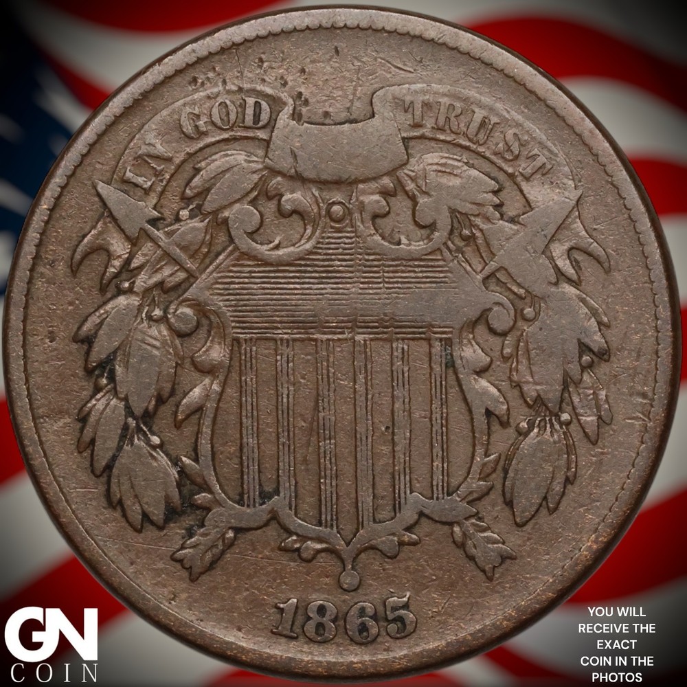 1865 2 Cent Piece B1896