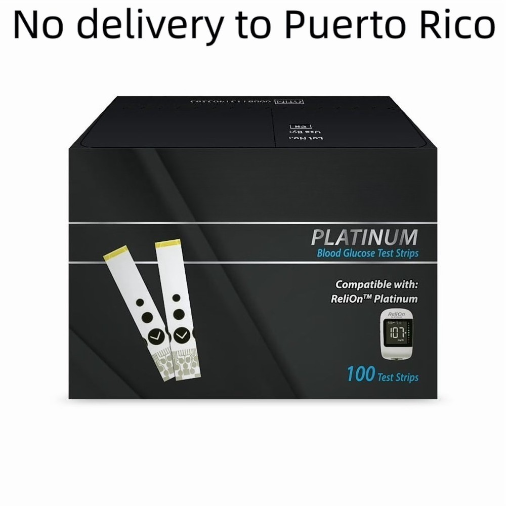 Platinum Blood Glucose Test Strips, 100 Count