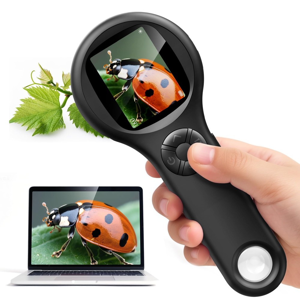 Ashfly Mini LED Pocket Microscope - Kids 5-10 - Educational Magnifying Glass