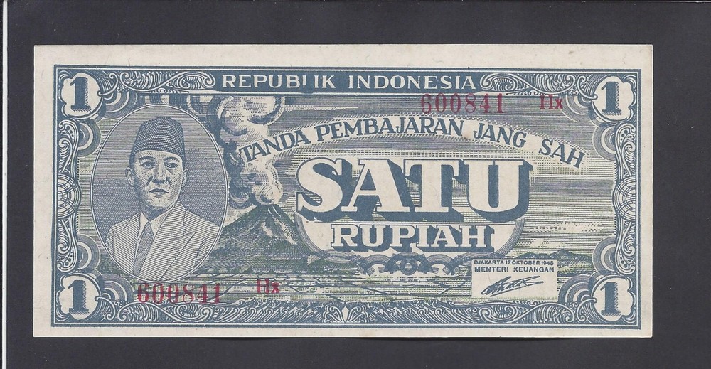 INDONESIA  -  1  RUPIAH  1945   @ UNC @