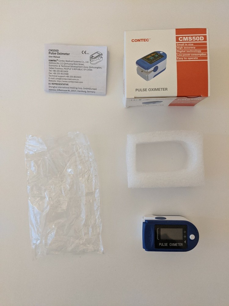 CONTEC CMS50D oled display fingertip pulse oximeter with Batteries