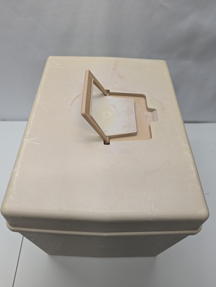 Vintage Sterling Jumbo Letter File Case Plastic Storage Box w Handle MCM
