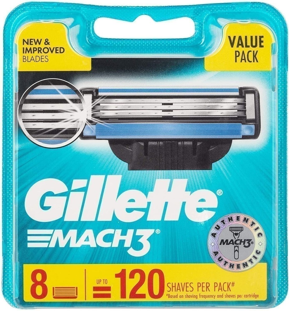 Gillette Mach 3 Razor Refill Cartridges 8 Count