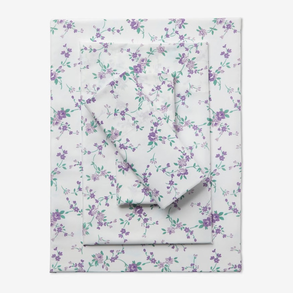 BrylaneHome Floral Sheet Set