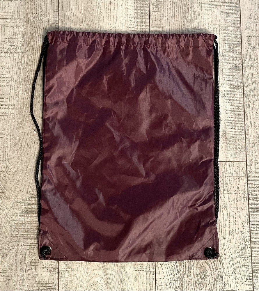 Dr Pepper Drawstring Backpack Maroon Cinch Bag