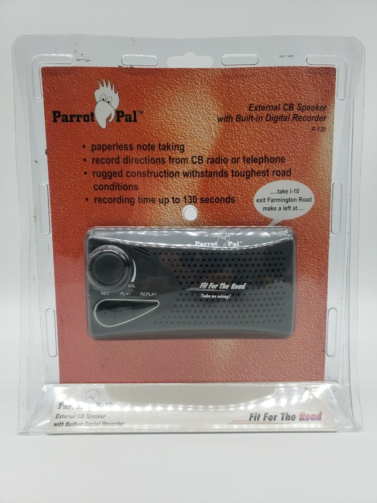 Parrot Pal External Speaker CB w Built in Recorder Record Notes Directions
