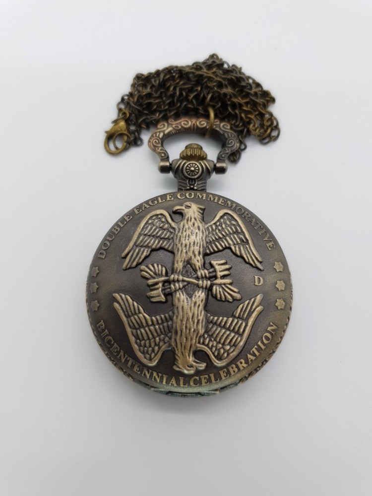 Double Eagle Commemorative Bicentennial Celebration Pocket Watch - New Battery