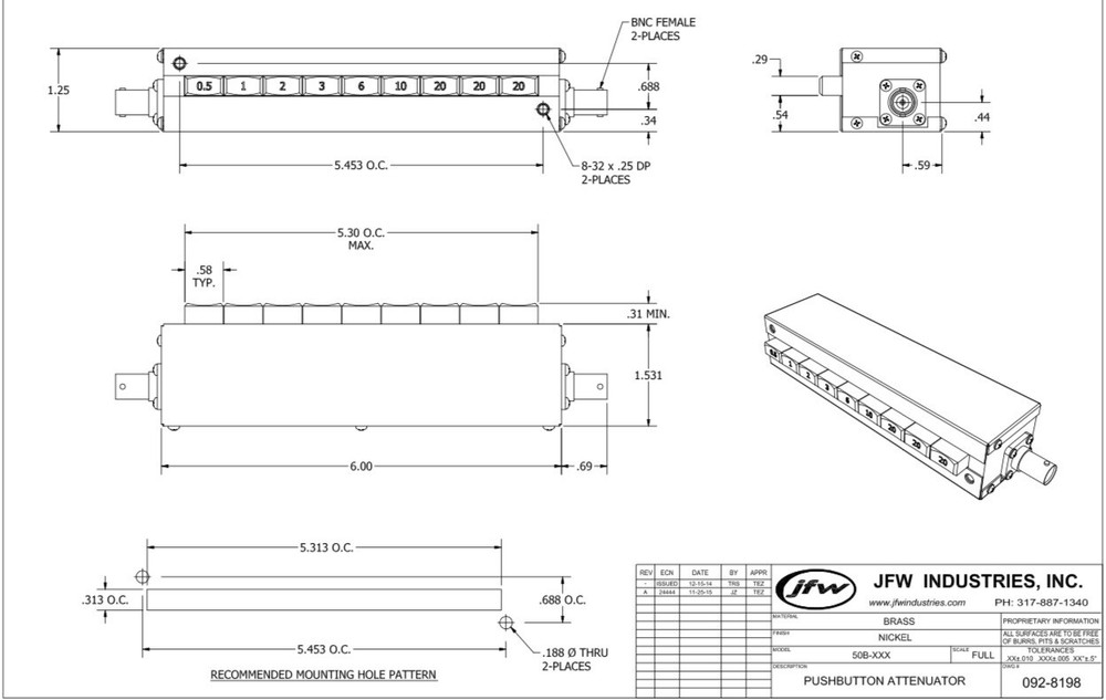 Pushbutton Attenuator 50B-044