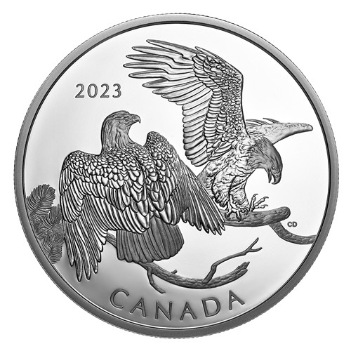 2023 Canada $30, 2-oz Silver Proof The Striking Bald Eagle