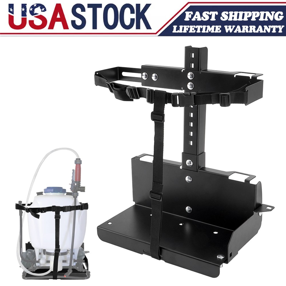 NEW Adjustable Backpack Sprayer Rack Holder for Open or Enclosed Trailers Black