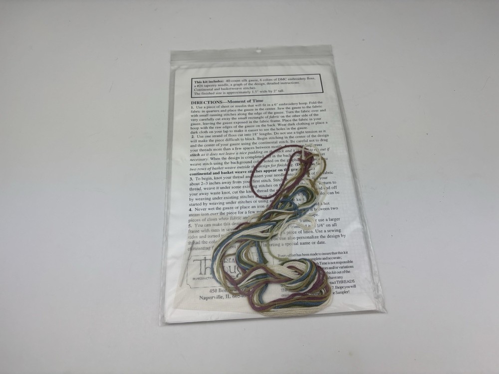 Threads Through Time The Moment Of Time Sampler Needlepoint Pattern Kit 6S