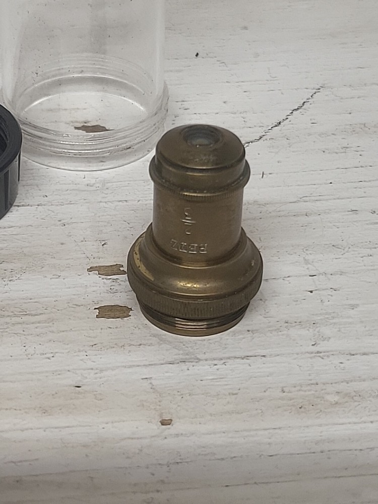 ANTIQUE BRASS LENS OBJECTIVE MICROSCOPE AS PICTURED BETZ 2/3