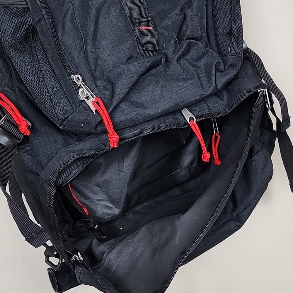 Black Vintage TCM Hiking Camping Backpack